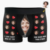 Custom Photo I Love Every Inch Of You - Couple Personalized Custom Boxer Briefs, Men's Boxers - Gift For Husband Wife, Anniversary