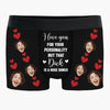 Custom Photo When I Look At You, I Am Home - Couple Personalized Custom Boxer Briefs, Men's Boxers - Gift For Husband Wife, Anniversary