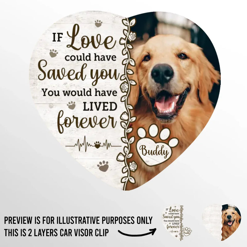 Custom Photo A Loyal Friend, A Loving Soul - Memorial Personalized Custom Car Visor Clip - Sympathy Gift For Pet Owners, Pet Lovers