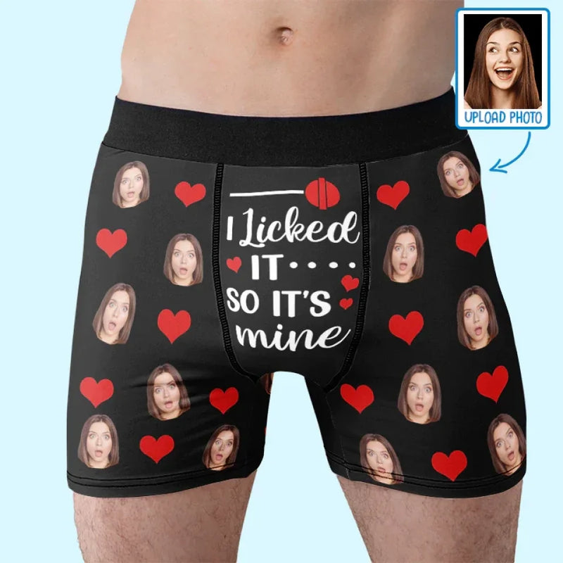 Custom Photo I'm Nuts About You - Couple Personalized Custom Boxer Briefs, Men's Boxers - Gift For Husband Wife, Anniversary