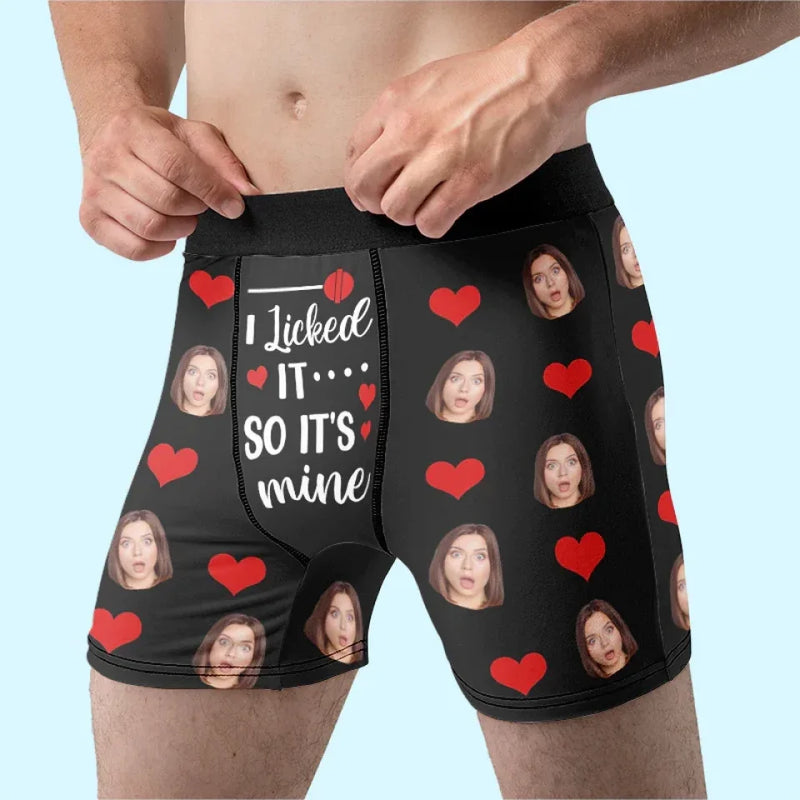 Custom Photo I'm Nuts About You - Couple Personalized Custom Boxer Briefs, Men's Boxers - Gift For Husband Wife, Anniversary