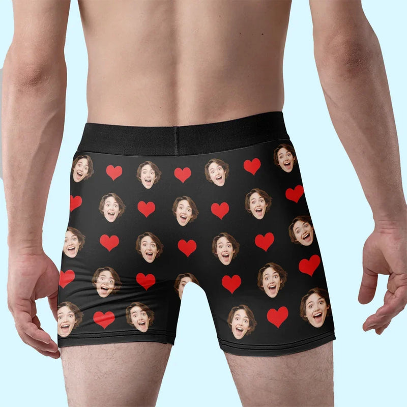 Custom Photo I Love You For Your Personality - Couple Personalized Custom Boxer Briefs, Men's Boxers - Gift For Husband Wife, Anniversary
