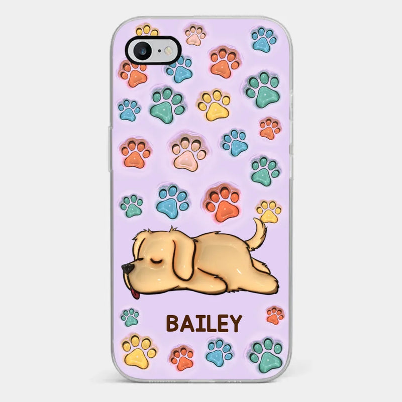 I Love My Pets - Dog & Cat Personalized Custom 3D Inflated Effect Printed Clear Phone Case - Gift For Pet Owners, Pet Lovers