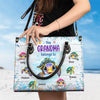 This Grandma Belongs To - Family Personalized Custom Leather Handbag - Gift For Mom, Grandma