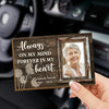Custom Photo Forever In Our Hearts, You Will Remain - Memorial Personalized Custom Car Visor Clip - Sympathy Gift For Family Members
