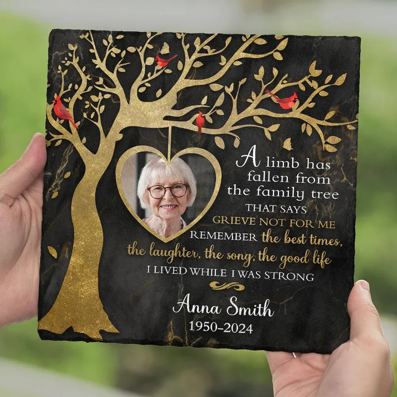 Custom Photo A Beautiful Soul Remembered - Memorial Personalized Custom Square Shaped Memorial Stone - Sympathy Gift For Family Members