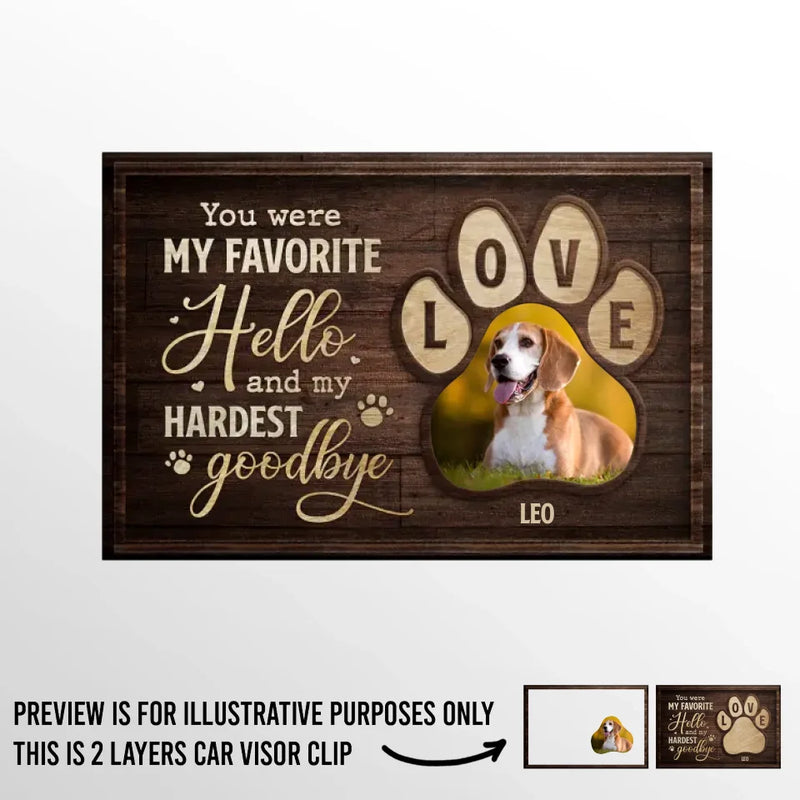 Custom Photo Paw Prints Fade, But Memories Remain - Memorial Personalized Custom Car Visor Clip - Sympathy Gift For Pet Owners, Pet Lovers