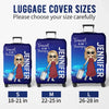 Travel Far Enough, You Meet Yourself - Travel Personalized Custom Luggage Cover - Summer Vacation Gift, Gift For Adventure Travel Lovers