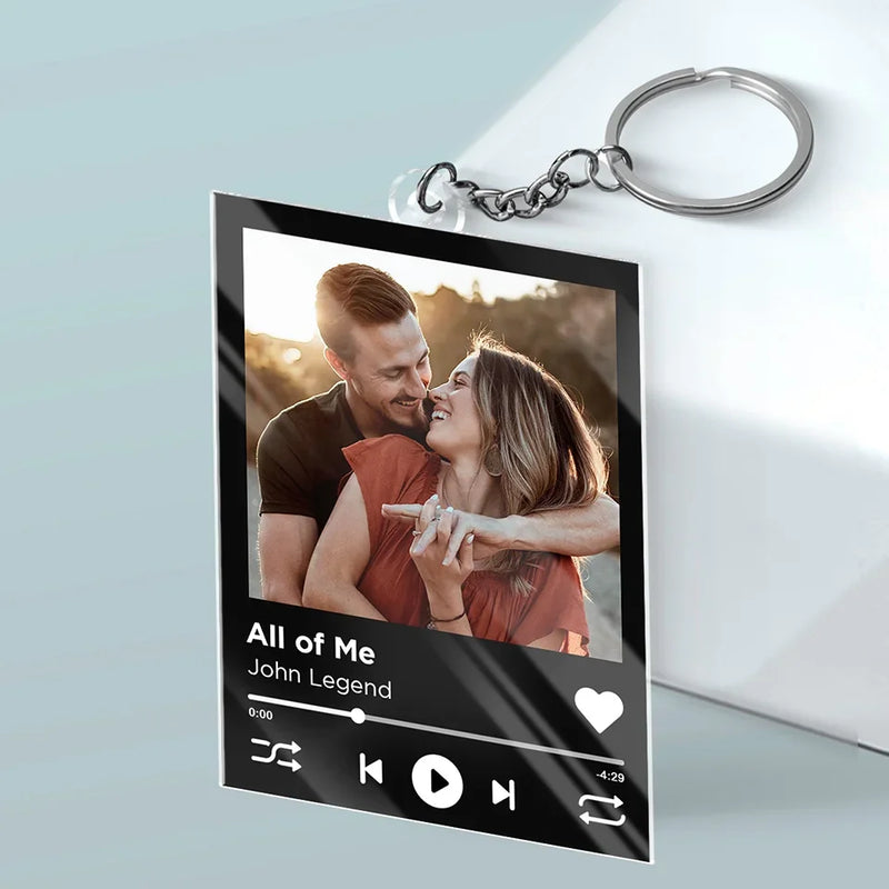 Custom Photo Give Me Your Forever - Couple Personalized Custom Shaped Acrylic Keychain - Gift For Husband Wife, Anniversary