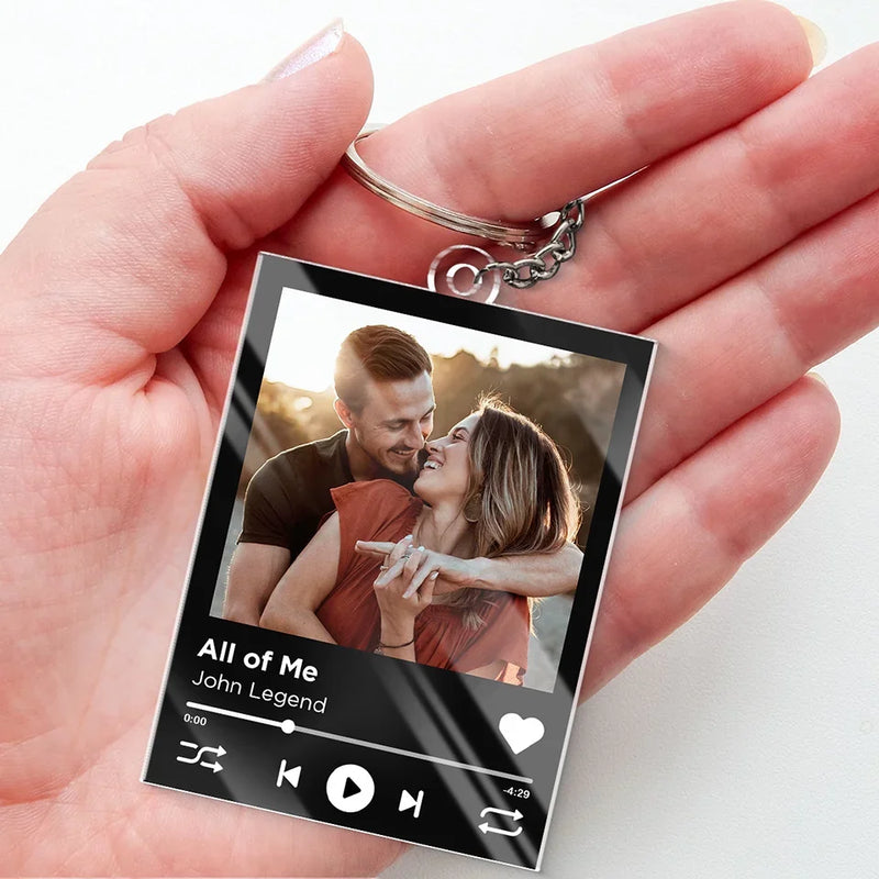 Custom Photo Give Me Your Forever - Couple Personalized Custom Shaped Acrylic Keychain - Gift For Husband Wife, Anniversary
