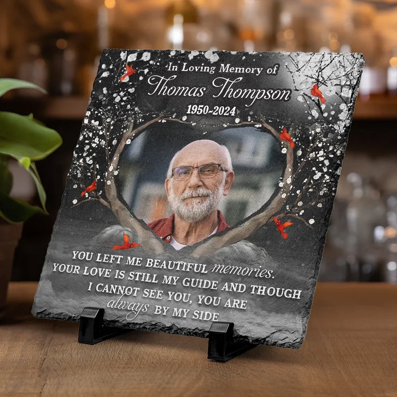 Custom Photo You Will Always Be With Us In Spirit - Memorial Personalized Custom Square Shaped Memorial Stone - Sympathy Gift For Family Members