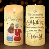 Mom, Your Love Is Our Greatest Treasure - Family Personalized Custom LED Candle - Gift For Mom, Daughter