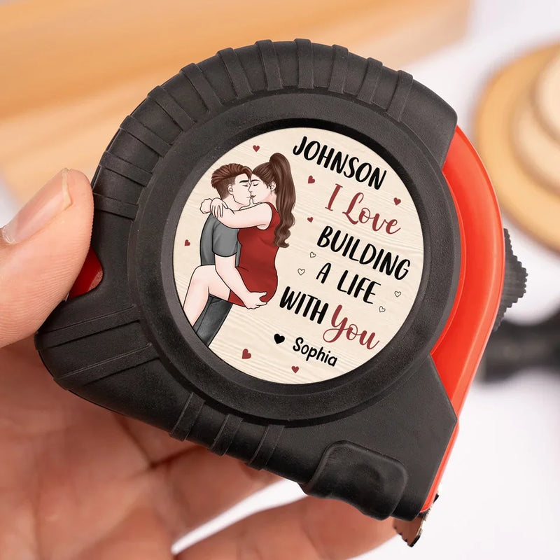You Make My Heart Smile - Couple Personalized Custom Tape Measure - Gift For Husband Wife, Anniversary