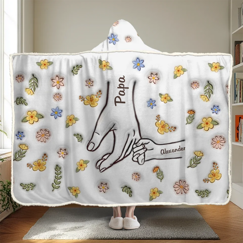 Love Makes A Family Complete - Family Personalized Custom 3D Inflated Effect Printed Snuggle Blanket, Hoodie Blanket - Gift For Family Members
