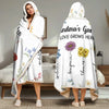 Grandma's Favorite Garden - Family Personalized Custom Snuggle Blanket, Hoodie Blanket - Gift For Mom, Grandma