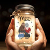 A Mother’s Love For Her Daughter Knows No Limits - Family Personalized Custom Mason Jar Light - Gift For Mom, Daughter