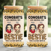 In The Cookie Of Life, Friends Are The Chocolate Chips - Bestie Personalized Custom Glass Cup, Iced Coffee Cup - Gift For Best Friends, BFF, Sisters