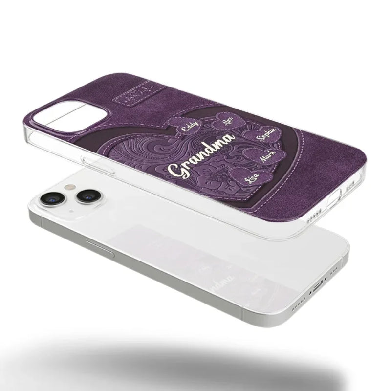 Grandma, Your Love Has Shaped Me In Lasting Ways - Family Personalized Custom Clear Phone Case - Gift For Mom, Grandma