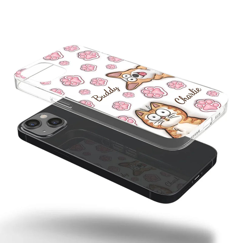 Furry Friends Are The Ultimate Healers - Dog & Cat Personalized Custom 3D Inflated Effect Printed Clear Phone Case - Gift For Pet Owners, Pet Lovers