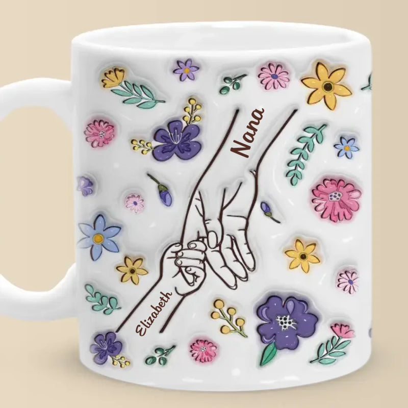 A Grandmother Always Has Time For You - Family Personalized Custom 3D Inflated Effect Printed Mug - Gift For Mom, Grandma