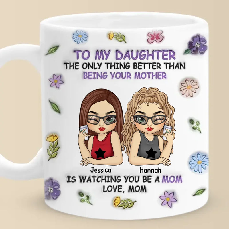 A Mother's Love Is The Purest Form Of Magic - Family Personalized Custom 3D Inflated Effect Printed Mug - Gift For Mom, Daughter