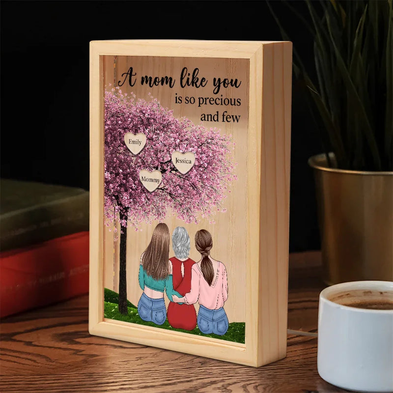 Behind Every Great Daughter Is An Even Greater Mom - Family Personalized Custom Frame Light Box - Gift For Mom, Daughter