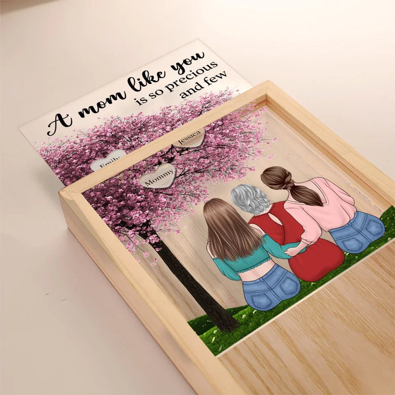 Behind Every Great Daughter Is An Even Greater Mom - Family Personalized Custom Frame Light Box - Gift For Mom, Daughter
