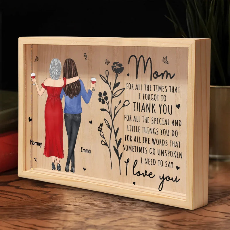 A Daughter Is Her Mother's Treasure - Family Personalized Custom Frame Light Box - Gift For Mom, Daughter