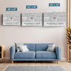 Location Map The Beginning Of Forever - Couple Personalized Custom Map Horizontal Canvas - Map Art, Gift For Husband Wife, Anniversary, Long Distance Relationship