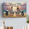 You And Me And The Fur Babies - Dog & Cat Personalized Custom Horizontal Canvas - Gift For Pet Owners, Pet Lovers