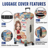 To Travel Is To Live - Travel Personalized Custom Luggage Cover - Summer Vacation Gift, Gift For Adventure Travel Lovers