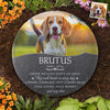 Custom Photo Those We Love Don't Go Away - Memorial Personalized Custom Round Shaped Stone With Stand - Sympathy Gift For Pet Owners, Pet Lovers