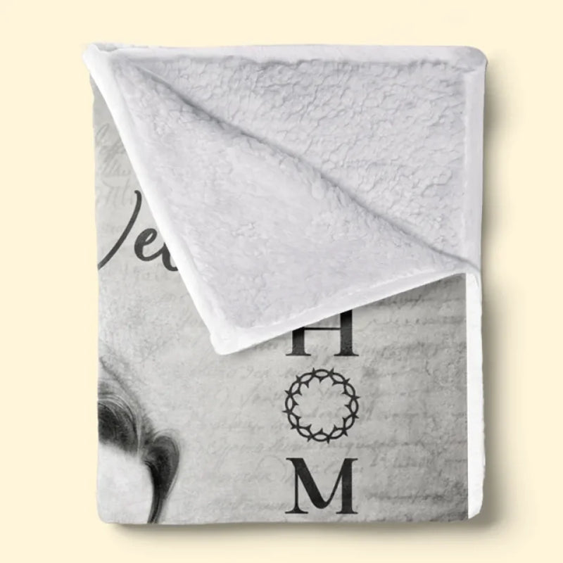 Custom Photo Welcome Home - Memorial Personalized Custom Blanket - Sympathy Gift For Pet Owners, Pet Lovers