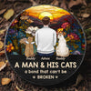Just A Girl And Her Cat, A Bond That Can't Be Broken  - Memorial Personalized Custom Round Shaped Stone With Stand - Sympathy Gift For Pet Owners, Pet Lovers