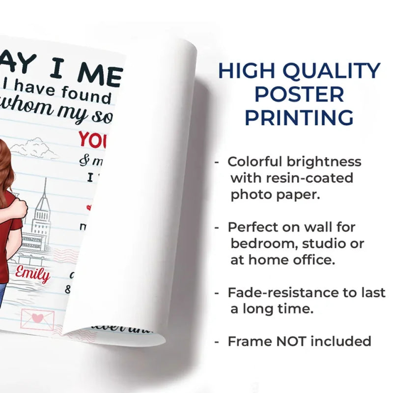 You Complete Me - Couple Personalized Custom Horizontal Poster - Gift For Husband Wife, Anniversary