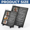 Custom Photo Remembering Our Love That Guides Us Forever - Memorial Personalized Custom Square Shaped Stone With Stand - Sympathy Gift For Family Members