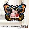 A Daughter Is A Piece Of Her Mother’s Heart - Family Personalized Window Hanging Suncatcher Ornament - Gift For Mom, Daughter