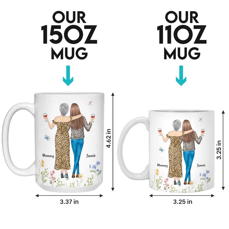 We Never Walk Alone - Family Personalized Custom Mug - Gift For Mom, Daughter