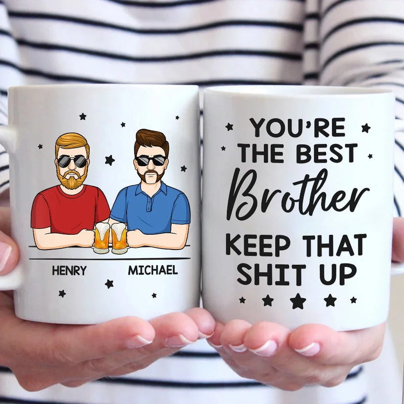 You're The Best Brother - Family Personalized Custom Mug - Gift For Family Members