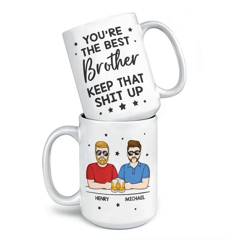 You're The Best Brother - Family Personalized Custom Mug - Gift For Family Members