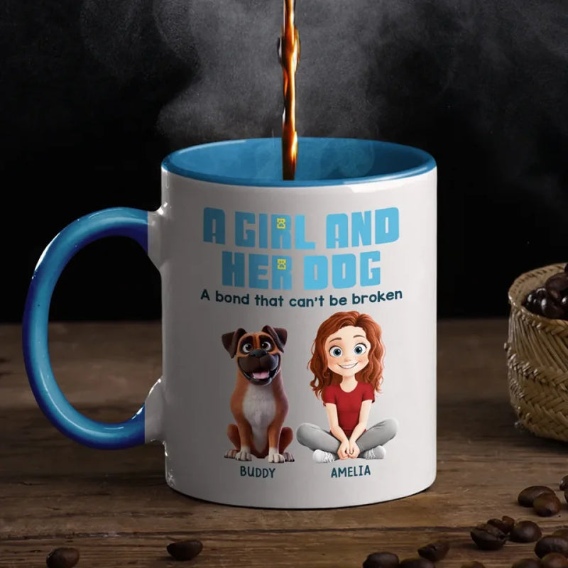 All You Need Is Love And A Pet - Dog Personalized Custom Accent Mug - Gift For Pet Owners, Pet Lovers