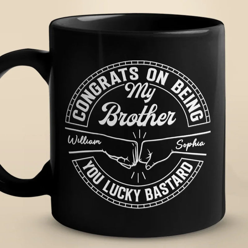 Love Makes A Family - Family Personalized Custom Black Mug - Gift For Family Members
