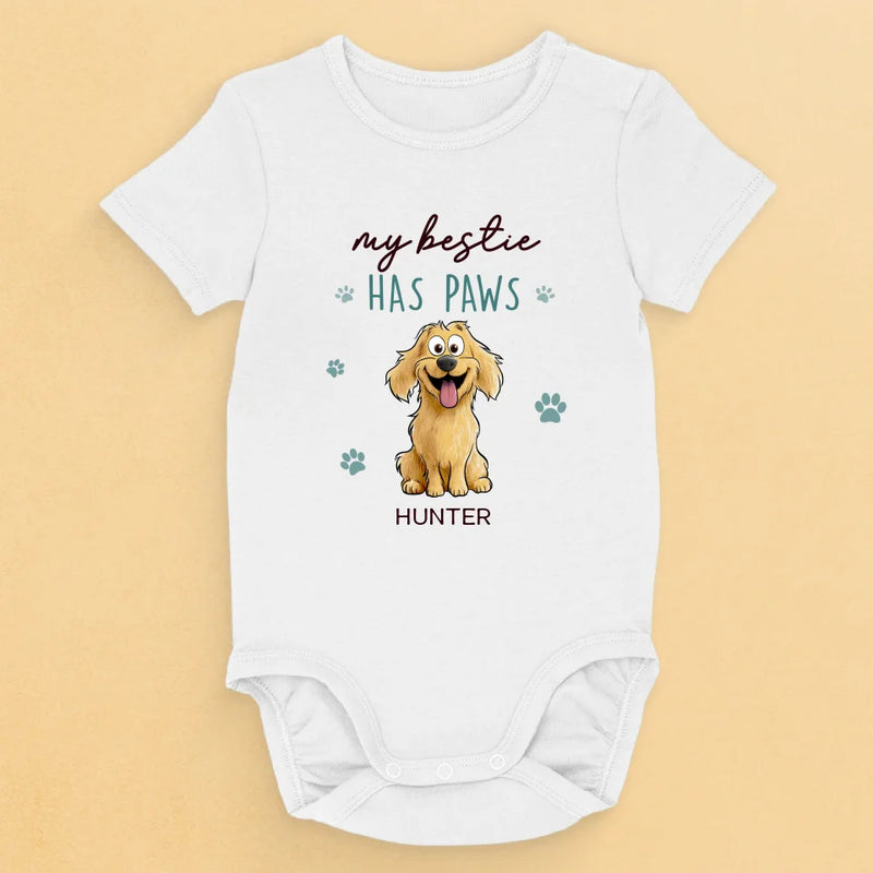 My Best Friend Comes With A Wagging Tail - Dog Personalized Custom Baby Onesie - Baby Shower Gift, Gift For Pet Owners, Pet Lovers