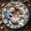A Touching Way To Honor Family And Their Beliefs - Family Personalized Custom 3D Effect Printed Round Shaped Stone With Stand - Gift For Family Members