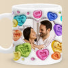 Custom Photo True Love Stories Never Have Endings - Couple Personalized Custom 3D Inflated Effect Printed Mug - Gift For Husband Wife, Anniversary