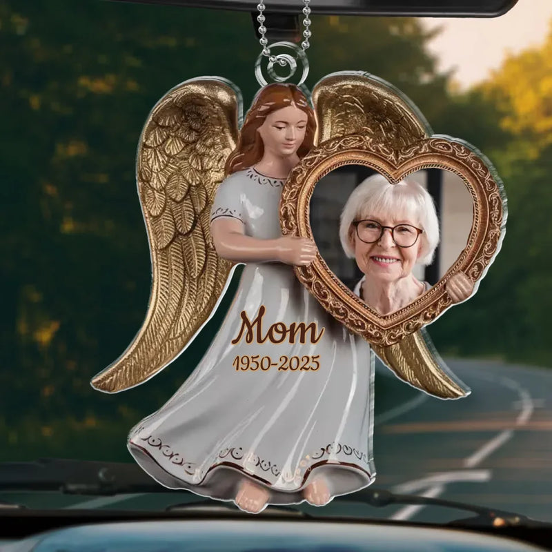 Custom Photo Remembering Is A Way To Keep Love Alive - Memorial Personalized Custom Car Ornament - Acrylic Custom Shaped - Sympathy Gift For Family Members