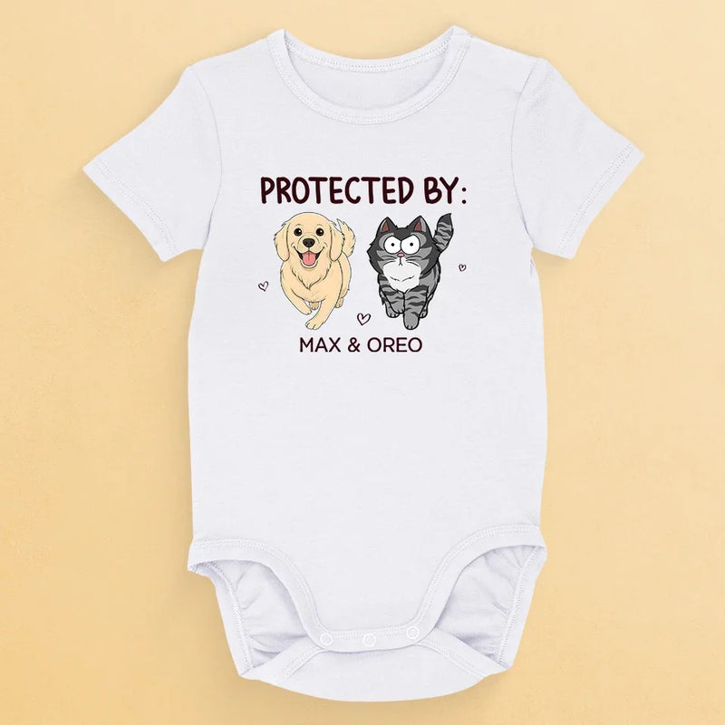 Unconditional Love In A Furry Package - Dog & Cat Personalized Custom Baby Onesie - Baby Shower Gift, Gift For Pet Owners, Pet Lovers