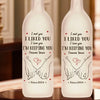 With You, I Can Be Myself - Couple Personalized Custom Bottle Lamp - Gift For Husband Wife, Anniversary