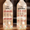 Like A Flower, Your Love Is Beautiful And Pure - Family Personalized Custom Bottle Lamp - Gift For Mom, Grandma
