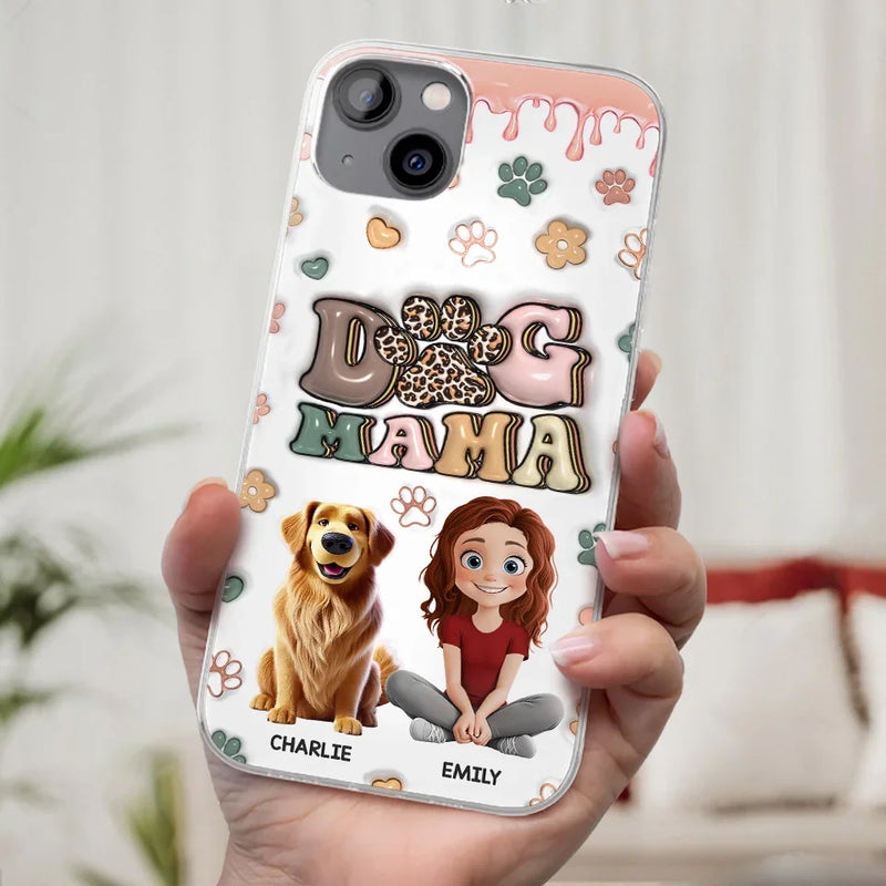 Happiness Is A Warm Puppy - Dog Personalized Custom 3D Inflated Effect Printed Clear Phone Case - Gift For Pet Owners, Pet Lovers